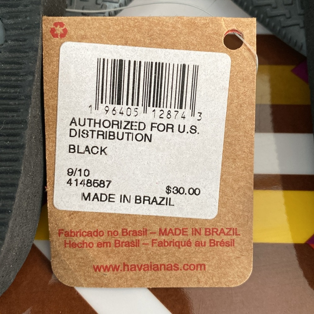 Havaianas Black and Gray Striped Flip Flops - Picture 6 of 6
